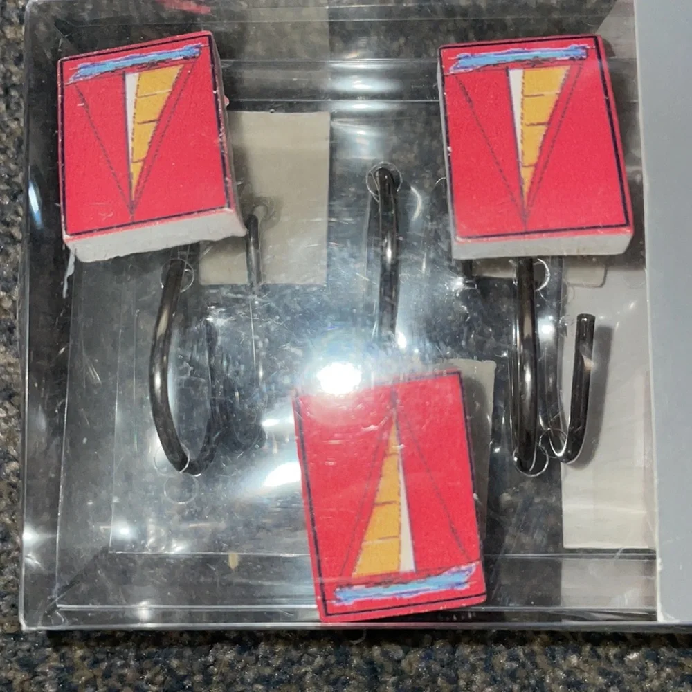 Essential Home Sailboat Shower Hooks Set of 12